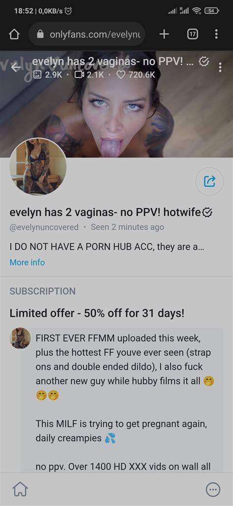 evelyn onlyfans|I have two vaginas — one for my husband and one for work